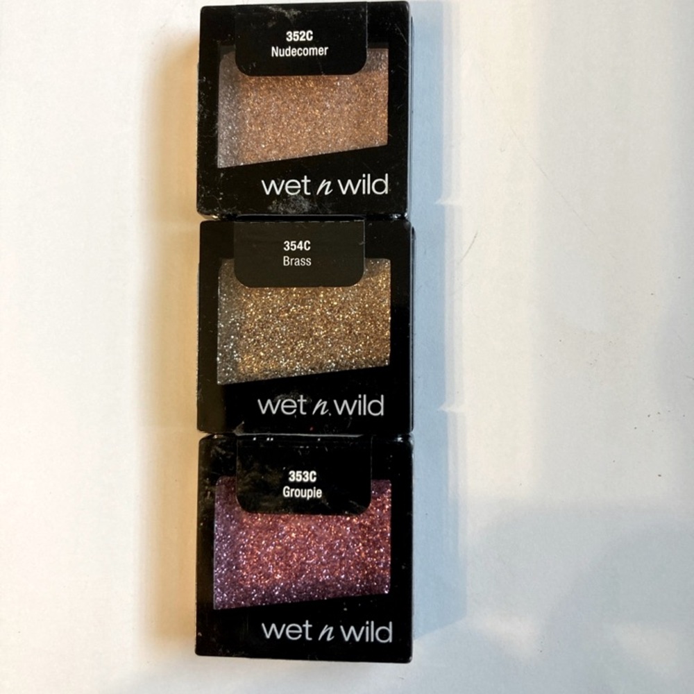 Wet n Wild eye shadow trio glitter 3 colors individually packaged NWT